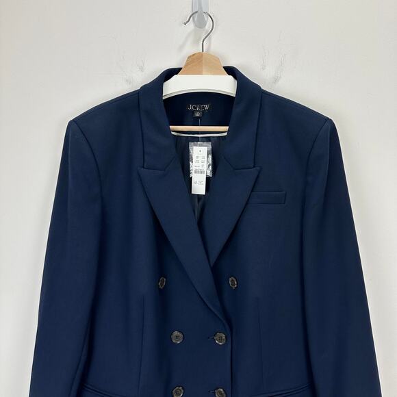 J.Crew Double Breasted Blazer Jacket Four Season Stretch Womens Navy US 20 NWT - Picture 7 of 16